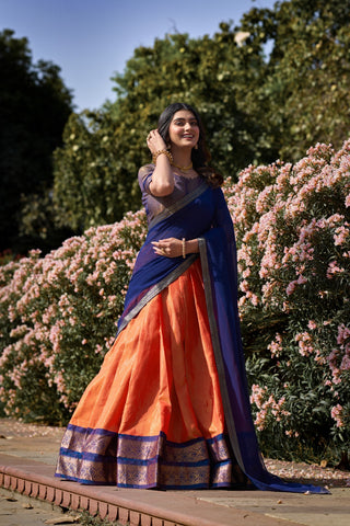 Kanchipuram Silk Lehenga Choli With Dupatta