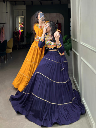 Navratri wear lehenga choli with koti set