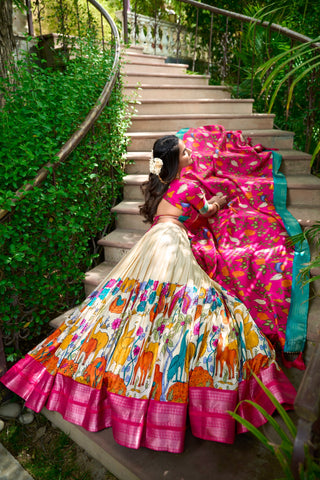 Kalamkari Lehenga - Hand Painted Indian Ethnic Wear