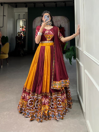 Real Mirror Work Lehenga