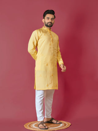 yellow Ethnic Menswear | Punjabi Kurta Pajama For Men