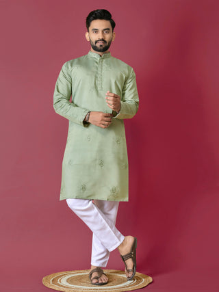 pista green Mens kurta pajama set punjabi style nearby