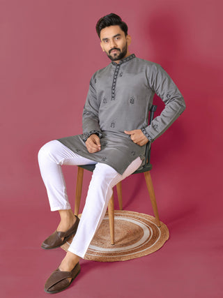 grey indian Shop Indian Kurta Pyjama for Men Online