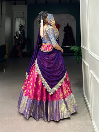 online pink lehenga choli from ragthm