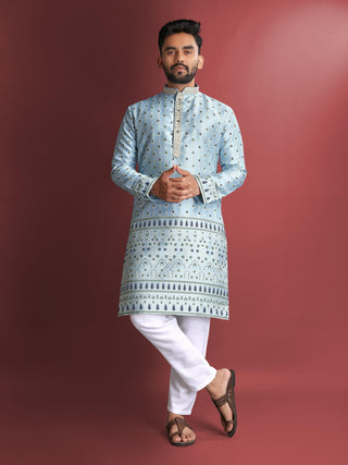 Amboj work kurta pyjama set for men's