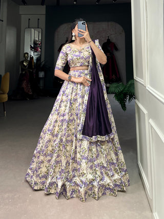 Purple Lehenga choli design
