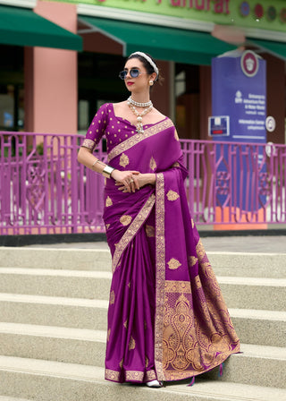 purple color silk saree for wedding wear usa uk free shipping