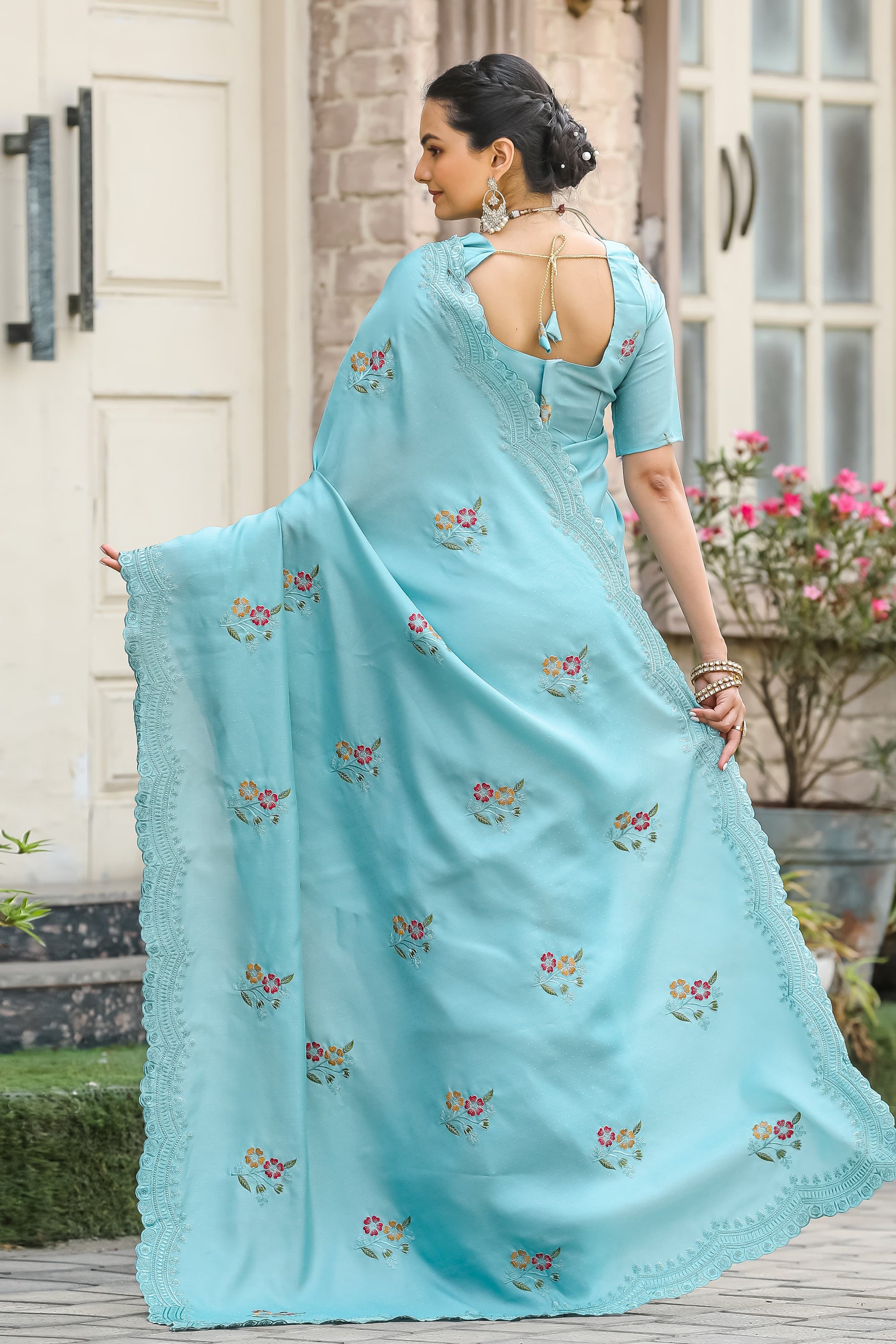 Sky saree for women with price
