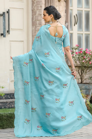 Sky saree for women with price
