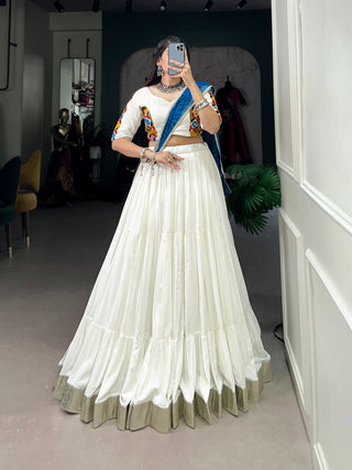 White traditional lehenga choli