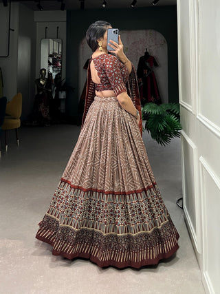 Ajarakh printed lehenga choli