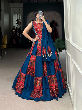 blue lehenga choli for online