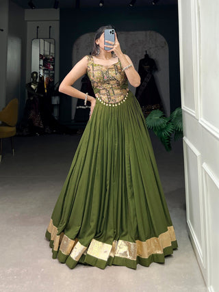 Mehendi look lehenga and blouse