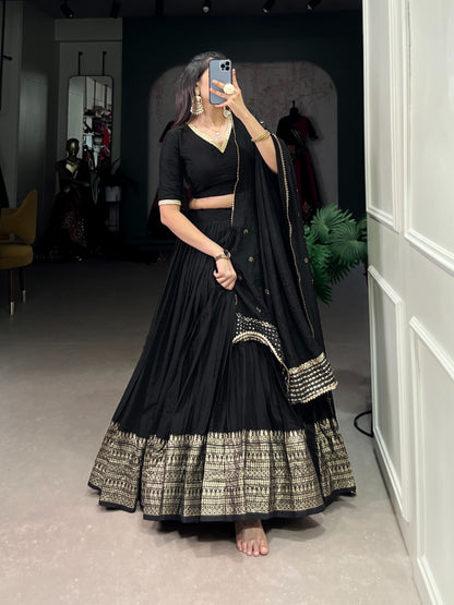 Black simple Navratri wear lehenga choli