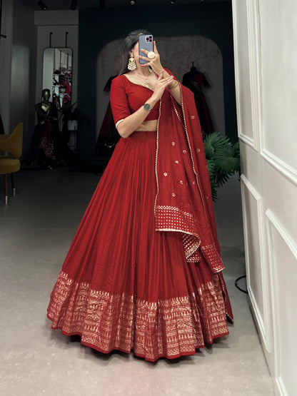 Red traditional lehenga choli