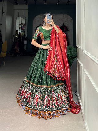 Green Lehenga combination Dupatta
