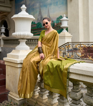 Tissue saree with blouse 