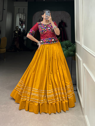 Mustard lehenga choli with dupatta
