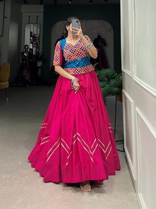 Pink color lehenga choli for women