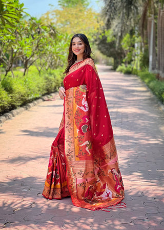 Traditional paithani silk saree for wedding