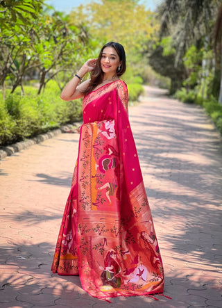 party wear pink sarees for women