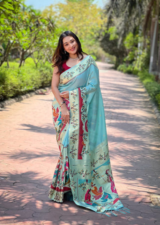 party wear paihani silk saree