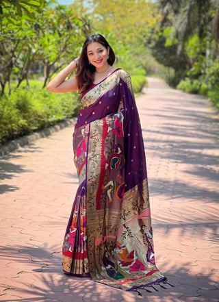 Purple Paithani Buy Indian Sari Online