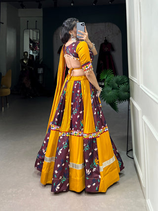 Wine kodi work blouse with lehenga