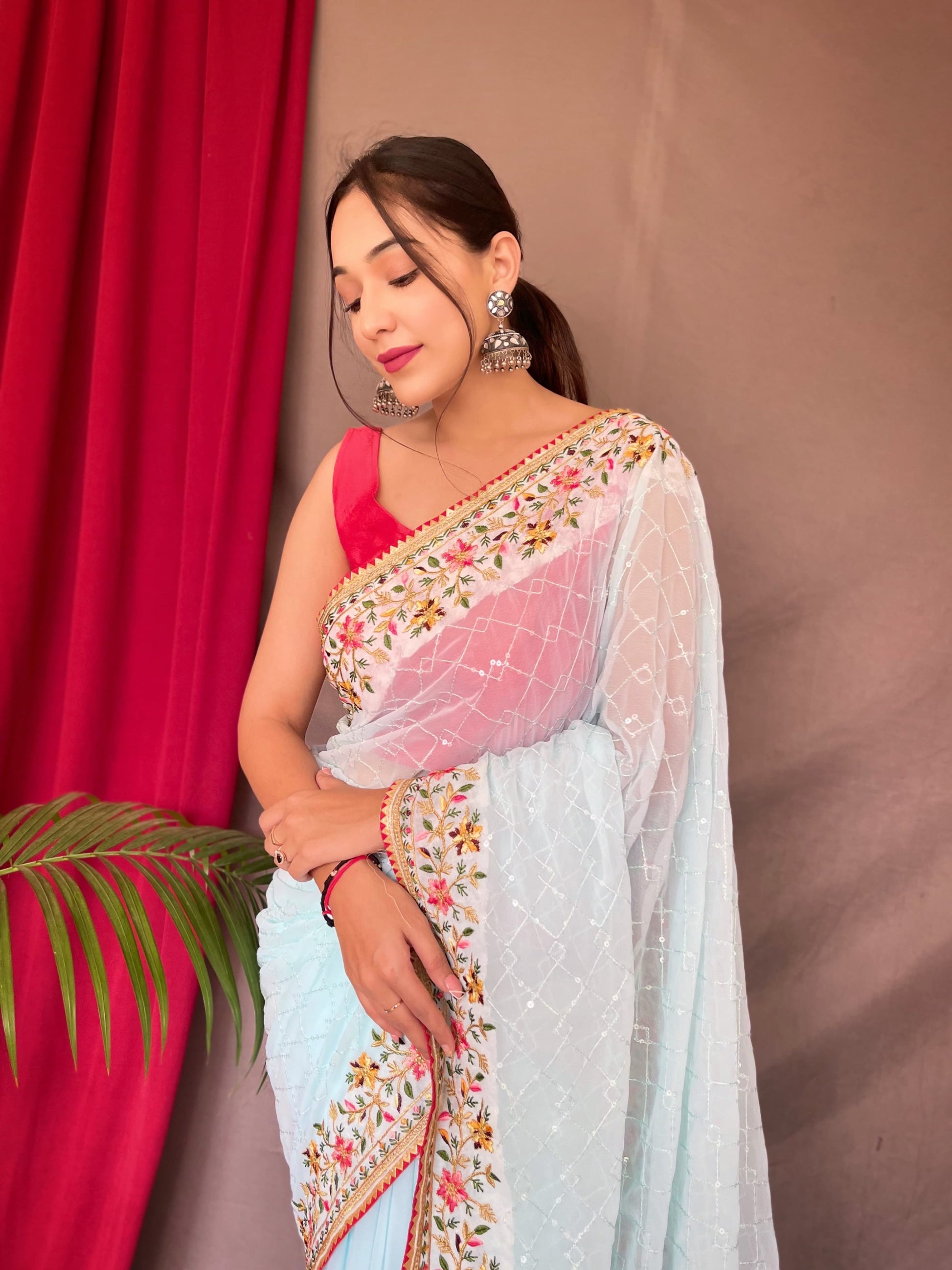Sky Traditional wear saree for women
