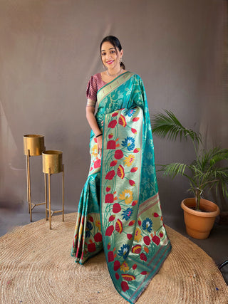 Rama paithani silk saree for women price
