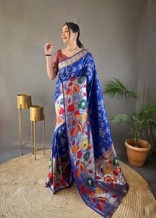 Blue Paithani Saree For Wedding
