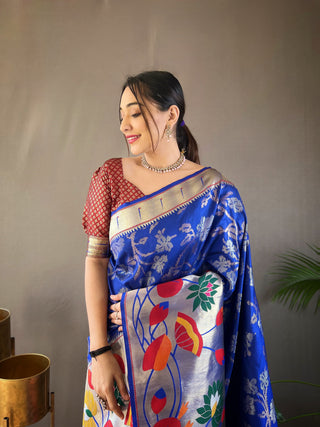 Royal blue paithani saree price
