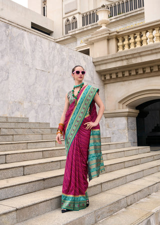 Purple Banarasi Saree for Wedding
