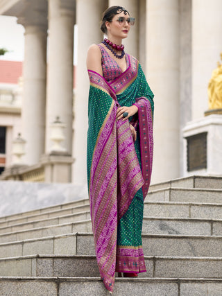 Green banarasi saree look for wedding price
