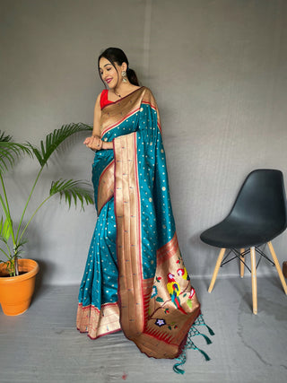 Rama Colour Saree For Women
