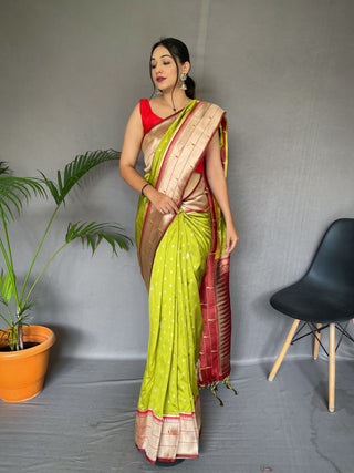 Green colour paithani saree price
