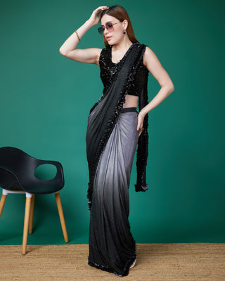 Saree with stitched blouse online USA