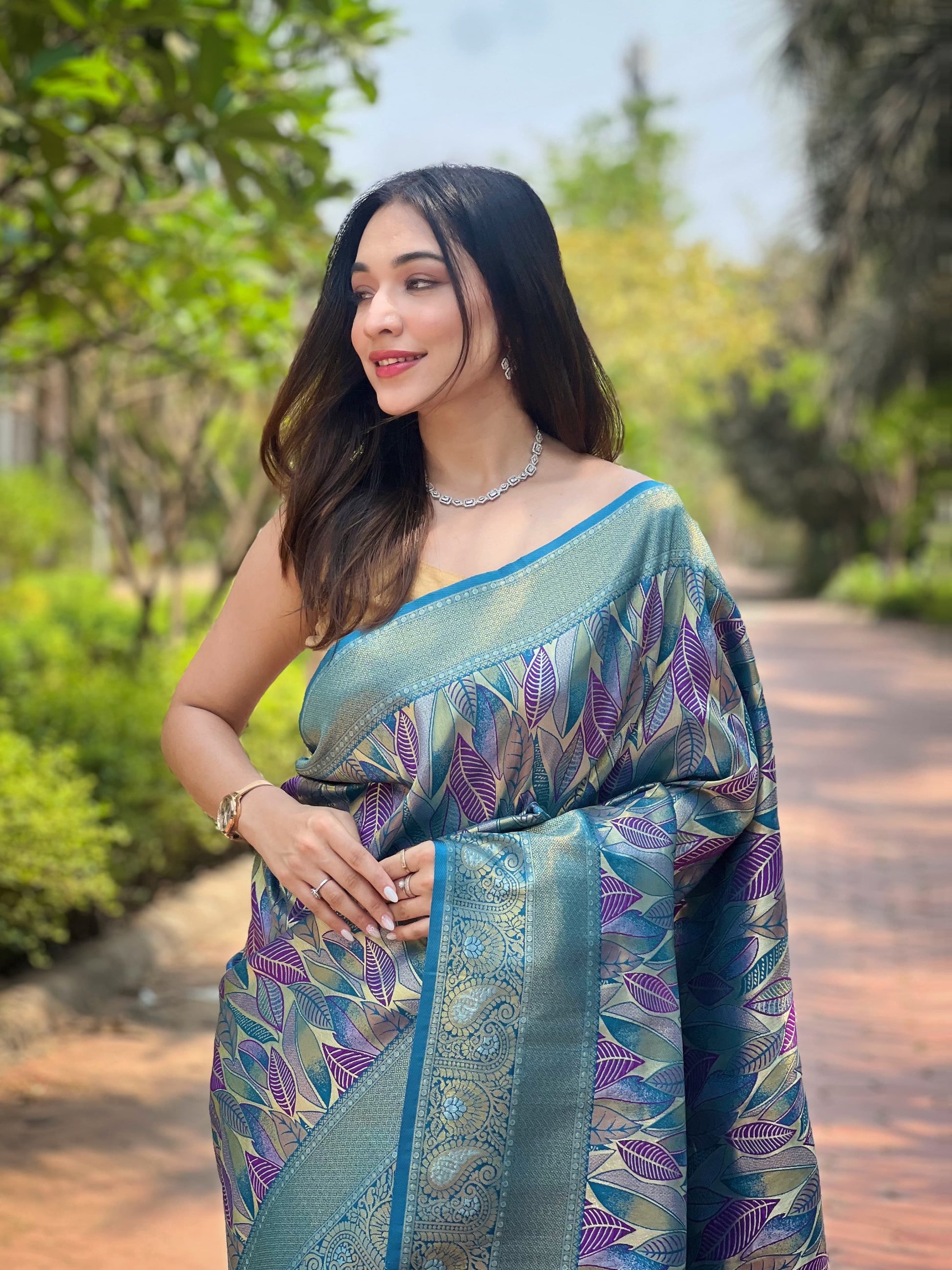 Graceful kanchipattu silk saree with blouse