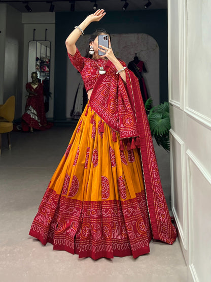 Mustard party wear lehenga choli