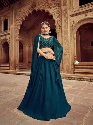 Pure Georgette Lehenga Choli with Dupatta
