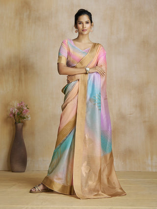 Multi Colour Silk Saree for wedding
