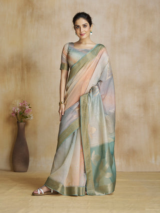 Multi Colour Silk Saree for wedding
