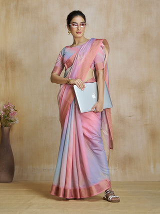 Pink Saree Party Wear
