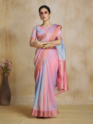 Pink colour saree for wedding
