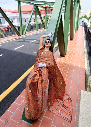 Orange saree for wedding
