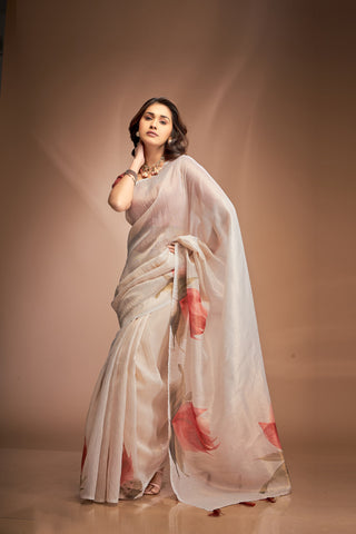 Tissue Saree for wedding
