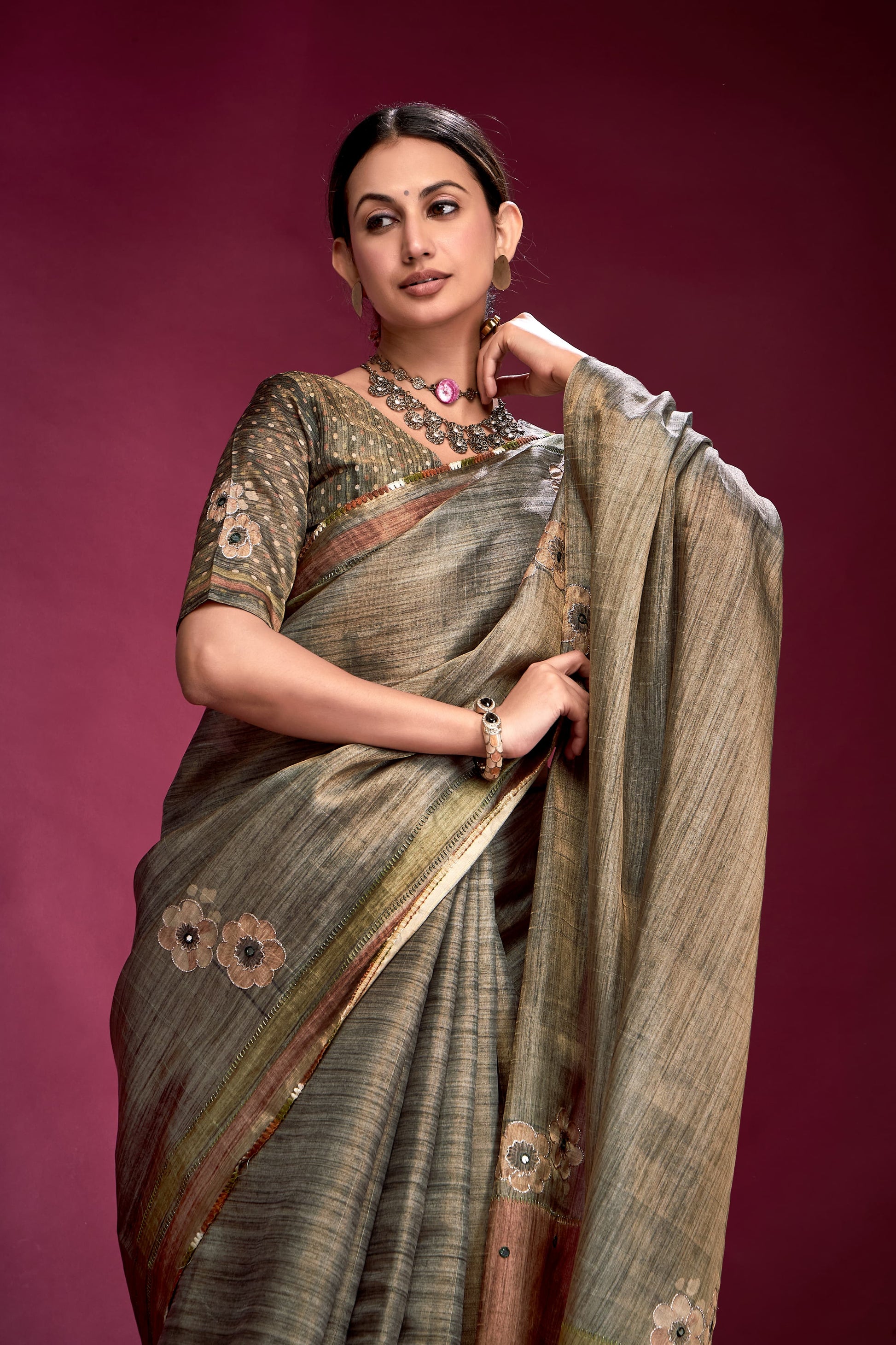 Grey color traditional look