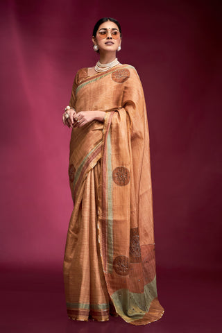 Orange colour Saree for wedding
