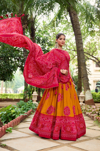 traditional printed leenga choli