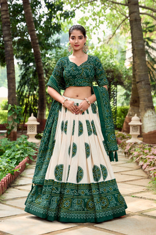 green lehenga choli for women